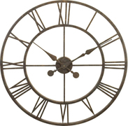 (30") Oxidized Metal Tower clock L28-30