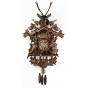 (46") Hunter's clock w/ live animals
