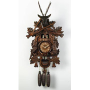 (30") Hunter's clock w/ live animals